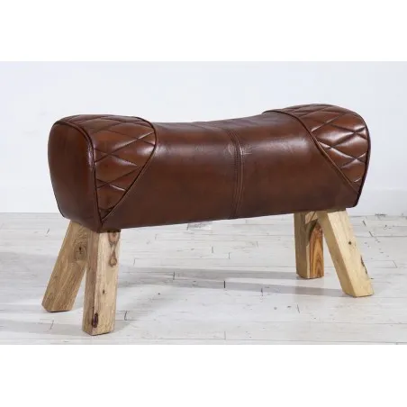 Pommel Bench Seat Smithers Vintage Furniture £275.00 All Rooms Mango Wood product_features