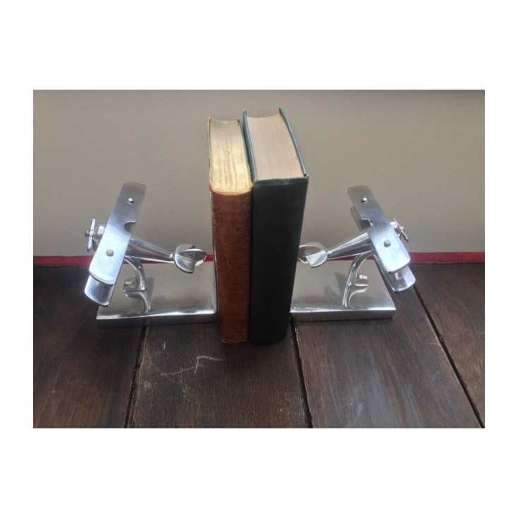 Aluminium Bookend Bi Plane Set Smithers Archives Smithers of Stamford £85.00 Store UK, US, EU, AE,BE,CA,DK,FR,DE,IE,IT,MT,NL,...