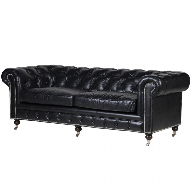 Black Leather Chesterfield Sofa Designer Furniture Smithers of Stamford £3,720.00 Store UK, US, EU, AE,BE,CA,DK,FR,DE,IE,IT,M...