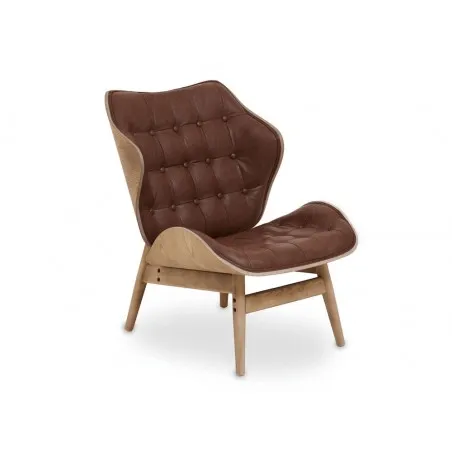 Vincent Brown Leather Chair Smithers Sofas and Armchairs &pound;454.00 Elm product_features