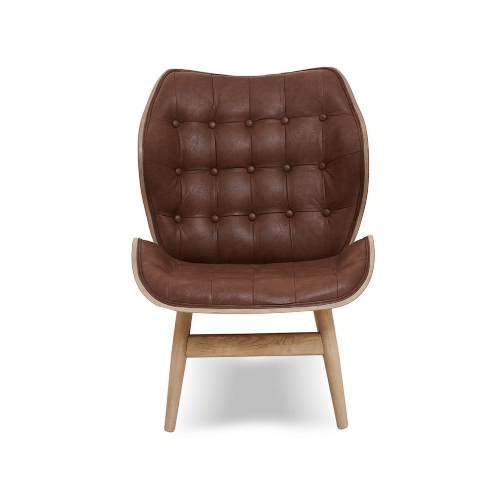 Vincent Brown Leather Chair Smithers Sofas and Armchairs £454.00 Elm product_features