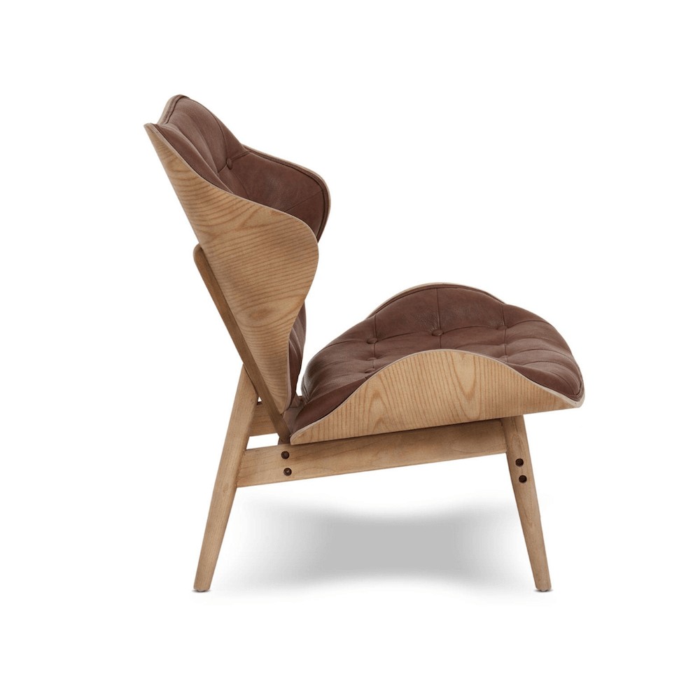 Vincent Brown Leather Chair Smithers Sofas and Armchairs £454.00 Elm product_features