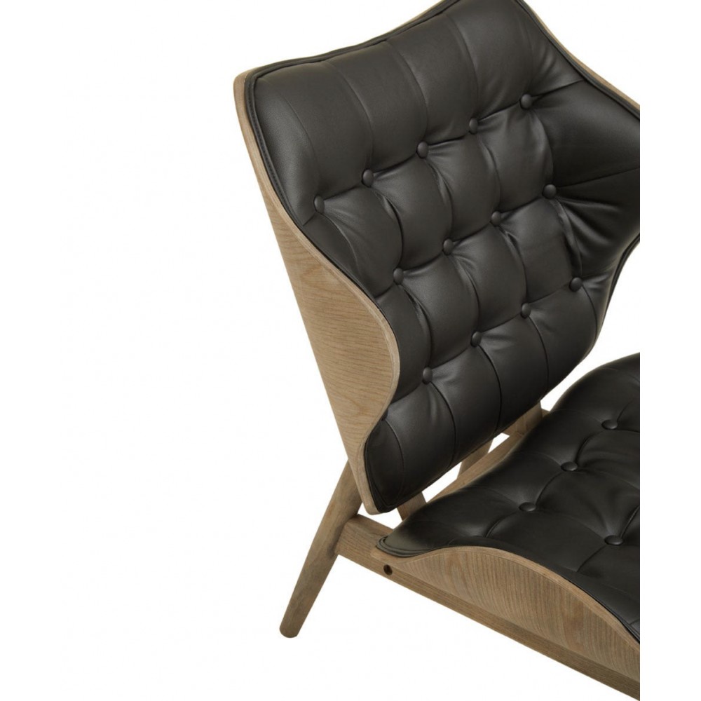 Vincent Black Leather Chair Smithers Sofas and Armchairs £454.00 Elm product_features