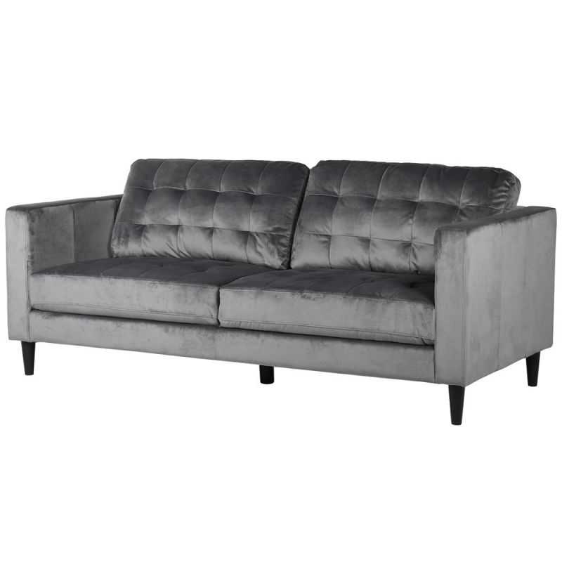 Rémy Grey Velvet Sofa Designer Furniture Smithers of Stamford £1,345.00 Store UK, US, EU, AE,BE,CA,DK,FR,DE,IE,IT,MT,NL,NO,ES,SE