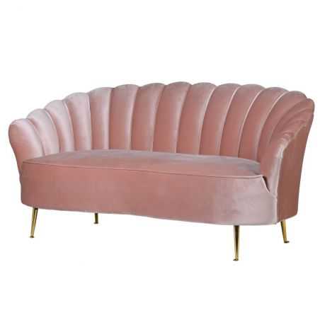 Pink Velvet Shell Backed Sofa Designer Furniture Smithers of Stamford £1,752.00 Store UK, US, EU, AE,BE,CA,DK,FR,DE,IE,IT,MT,...