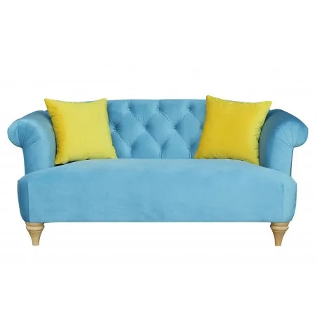 McQueen Velvet Blue Love Seat Designer Furniture £1,217.00 product_features