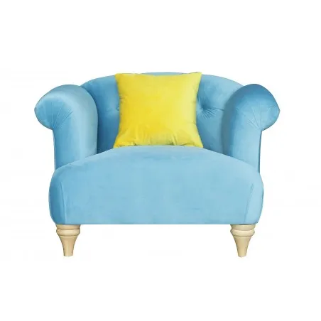 McQueen Velvet Blue Armchair Designer Furniture £969.00 product_features