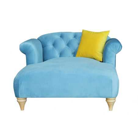 McQueen Velvet Blue Chaise Designer Furniture  £1,620.00 Store UK, US, EU, AE,BE,CA,DK,FR,DE,IE,IT,MT,NL,NO,ES,SE