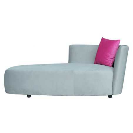 McQueen Velvet Grey Chaise Lounge Designer Furniture Smithers of Stamford £1,180.00 Store UK, US, EU, AE,BE,CA,DK,FR,DE,IE,IT...