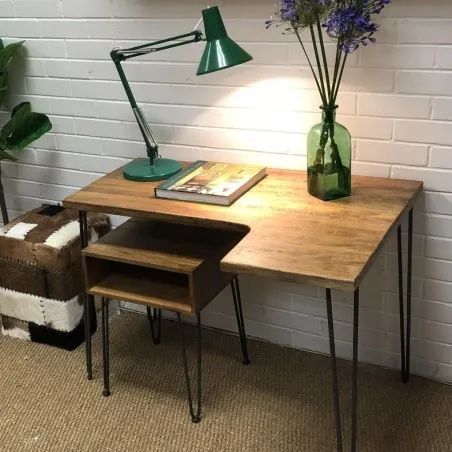 Hairpin Corner Desk Smithers Office £541.00 Mango Wood Iron product_features