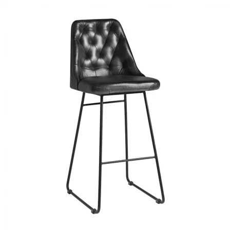 Duke Black Leather Seat Bar Stools Smithers Bar Stools £320.00 Iron product_features