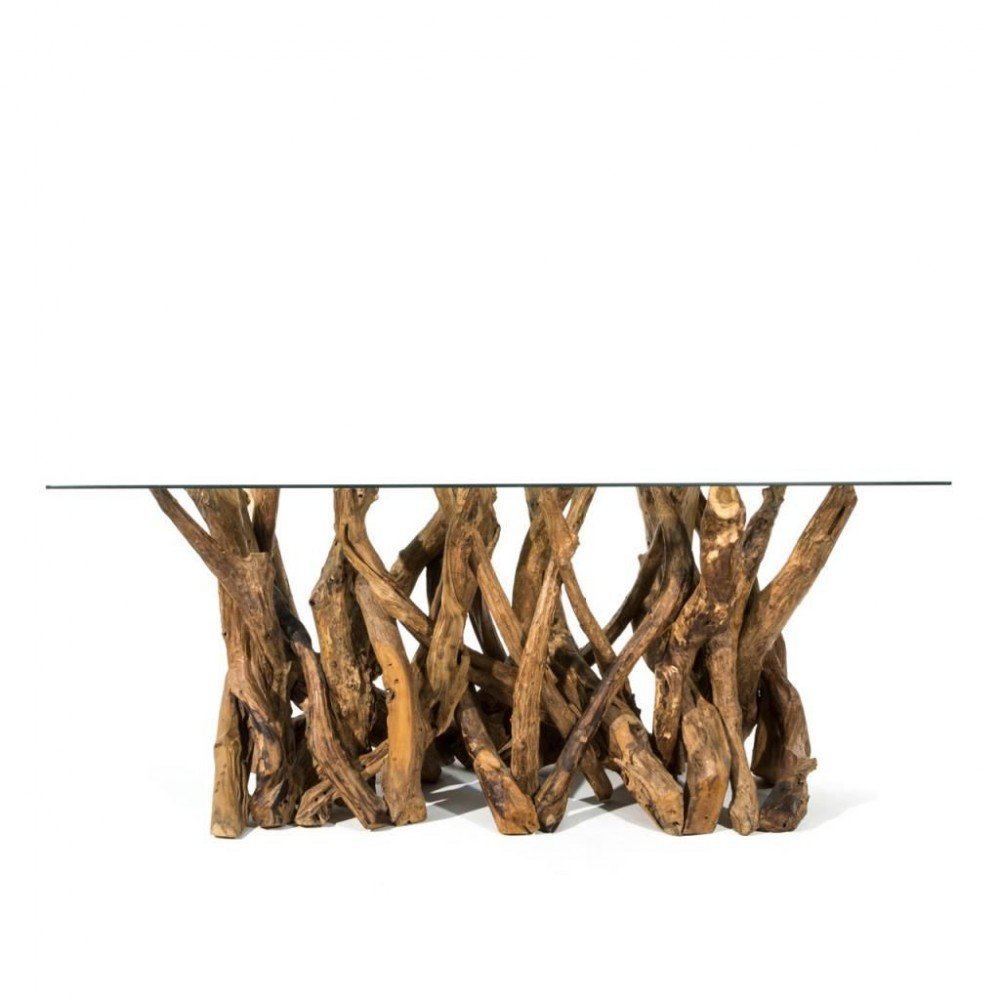 Glass Top Driftwood Dining Table Smithers Designer Furniture £1,850.00 Kitchen Diner product_features