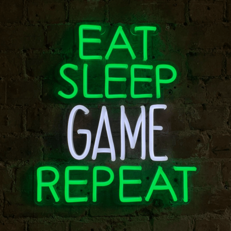 Eat Sleep Game Repeat Neon Wall Art Gifts Smithers of Stamford £274.00 Store UK, US, EU, AE,BE,CA,DK,FR,DE,IE,IT,MT,NL,NO,ES,...