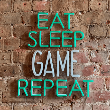 Eat Sleep Game Repeat Neon Wall Art Retro Gifts Smithers of Stamford £274.00 Store UK, US, EU, AE,BE,CA,DK,FR,DE,IE,IT,MT,NL,...