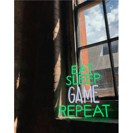 Eat Sleep Game Repeat Neon Wall Art Retro Gifts Smithers of Stamford £274.00 Store UK, US, EU, AE,BE,CA,DK,FR,DE,IE,IT,MT,NL,...