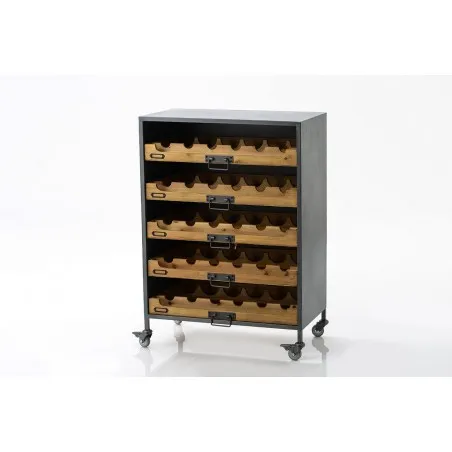 Industrial Wine Rack Cabinet Smithers Home Bars &pound;596.00 Kitchen Zinc product_features