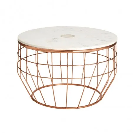 Marble & Copper Coffee Table Smithers Designer Furniture £645.00 Living Room Steel product_features
