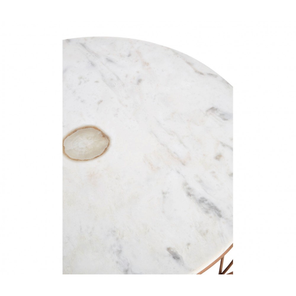 Marble & Copper Coffee Table Smithers Designer Furniture £645.00 Living Room Steel product_features