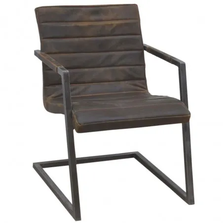Ribbed Leather Chair Smithers Industrial Furniture £302.00 All Rooms Iron product_features