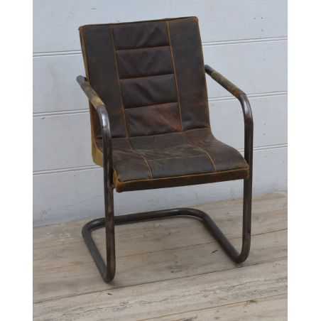 Industrial Ribbed Leather Chair Industrial Furniture Smithers of Stamford £338.00 Store UK, US, EU, AE,BE,CA,DK,FR,DE,IE,IT,M...