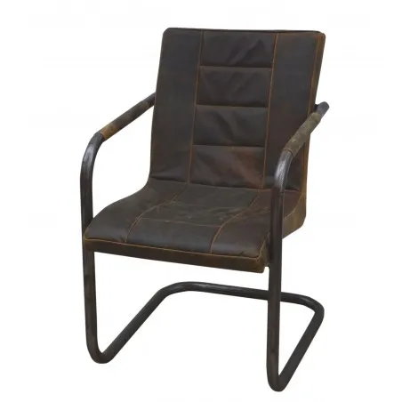 Industrial Ribbed Leather Chair Smithers Industrial Furniture £310.00 All Rooms Iron product_features