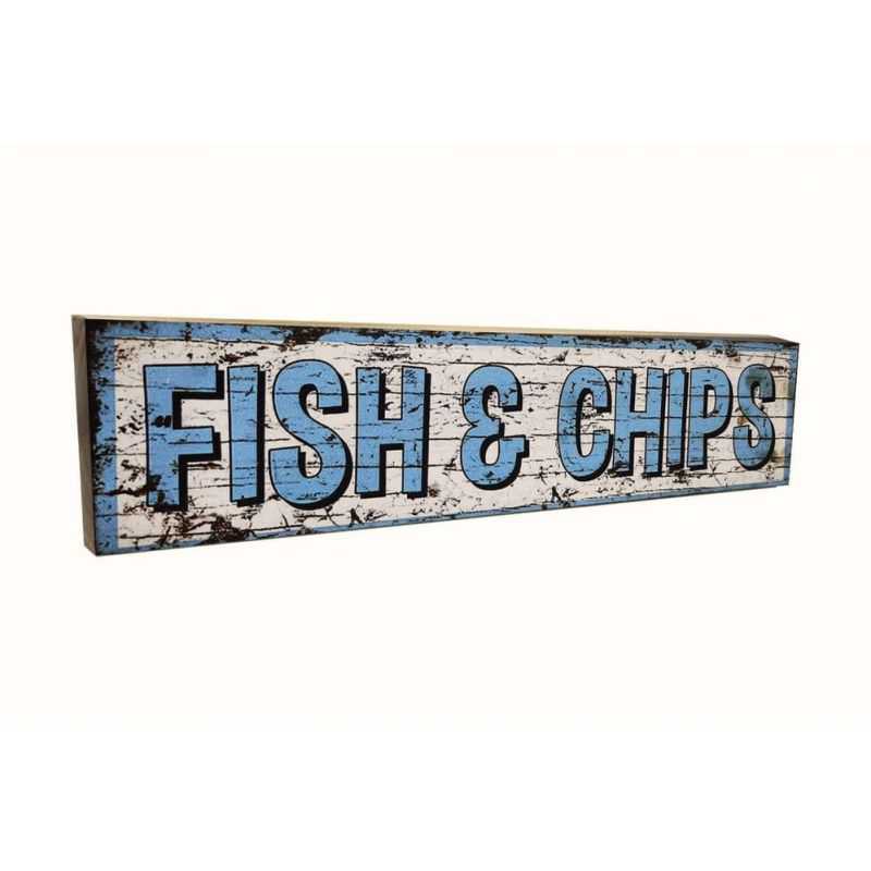 Fish & Chips Sign Retro Signs  £16.95 Store UK, US, EU, AE,BE,CA,DK,FR,DE,IE,IT,MT,NL,NO,ES,SE