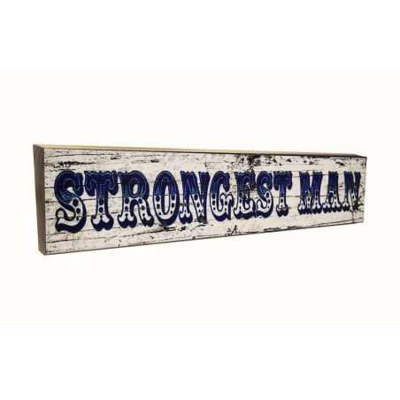 Strongman Sign Retro Signs Smithers of Stamford £16.95 Store UK, US, EU, AE,BE,CA,DK,FR,DE,IE,IT,MT,NL,NO,ES,SE