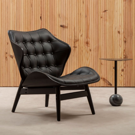 Vincent Black Leather Statement Chair Designer Furniture Smithers of Stamford £495.00 Store UK, US, EU, AE,BE,CA,DK,FR,DE,IE,...