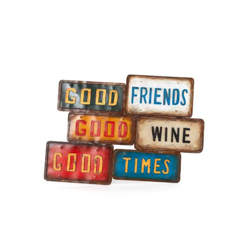 Good Friends Good Wine Sign Wall Art £125.00 Store UK, US, EU, AE,BE,CA,DK,FR,DE,IE,IT,MT,NL,NO,ES,SE