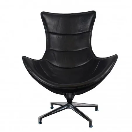 Costello Black Leather Accent Chair Smithers Designer Furniture £1,547.00 Steel product_features