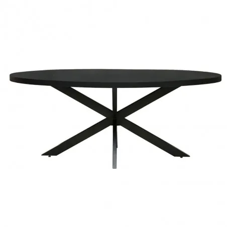 Fusion Black Dining Table Reclaimed Wood Dining Tables £908.00 Kitchen Diner Mango Wood Steel product_features