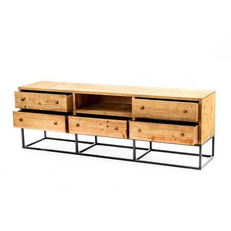 Pine Industrial Tv Stand Industrial Furniture Smithers of Stamford £1,195.00 Store UK, US, EU, AE,BE,CA,DK,FR,DE,IE,IT,MT,NL,...