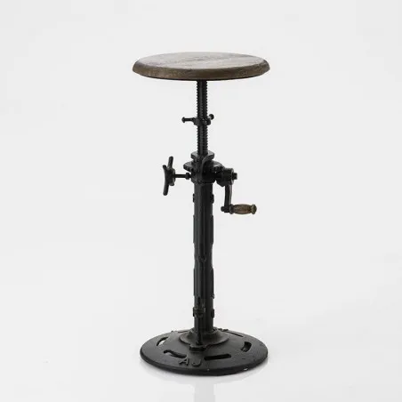 Adjustable Industrial Bar Stool Smithers Archives &pound;246.00 Kitchen Diner FSC Certified Wood Iron product_features