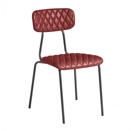 Vulcan Red Leather Dining Chair Smithers Retro Furniture £202.00 product_features