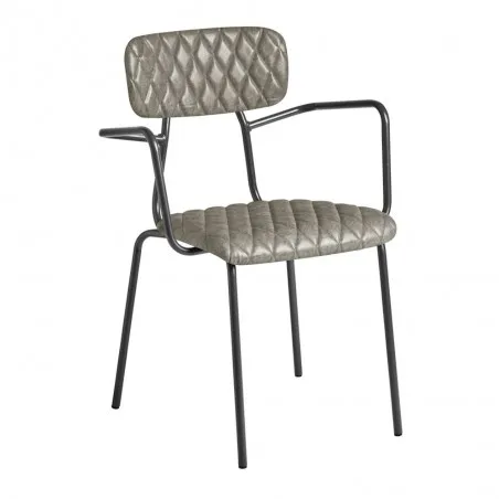 Silver Bullet Leather Carver Dining Chair Smithers Retro Furniture £215.00 product_features