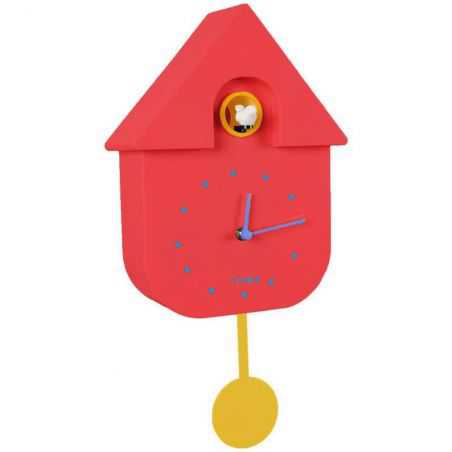 Red Cuckoo Clock Designer Clocks  £90.00 Store UK, US, EU, AE,BE,CA,DK,FR,DE,IE,IT,MT,NL,NO,ES,SE