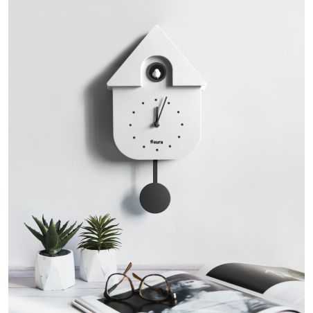 White Cuckoo Clock Designer Clocks  £90.00 Store UK, US, EU, AE,BE,CA,DK,FR,DE,IE,IT,MT,NL,NO,ES,SE
