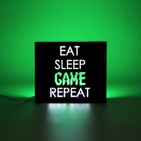 Eat Sleep Game Repeat Light Box Lighting Smithers of Stamford £13.95 Store UK, US, EU, AE,BE,CA,DK,FR,DE,IE,IT,MT,NL,NO,ES,SE