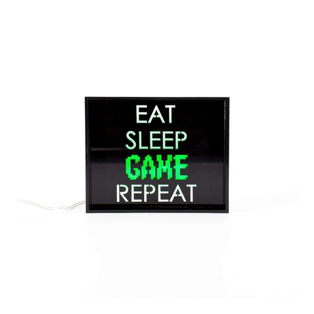 Eat Sleep Game Repeat Light Box Smithers Lighting £13.00      product_features