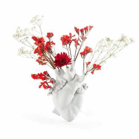 Seletti Love In Bloom Heart Vase - White Seletti £80.00 Store UK, US, EU, AE,BE,CA,DK,FR,DE,IE,IT,MT,NL,NO,ES,SE