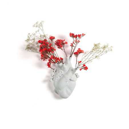Seletti Love In Bloom Heart Vase - White Seletti  £80.00 Store UK, US, EU, AE,BE,CA,DK,FR,DE,IE,IT,MT,NL,NO,ES,SE