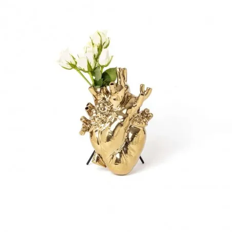 Seletti Love In Bloom Heart Vase - Gold Seletti £81.00 All Rooms product_features