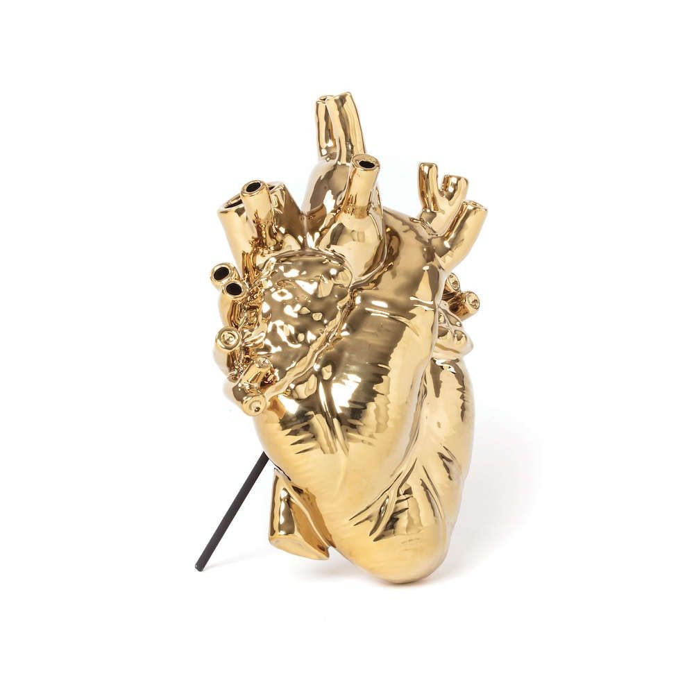 Seletti Love In Bloom Heart Vase - Gold Seletti £81.00 All Rooms product_features
