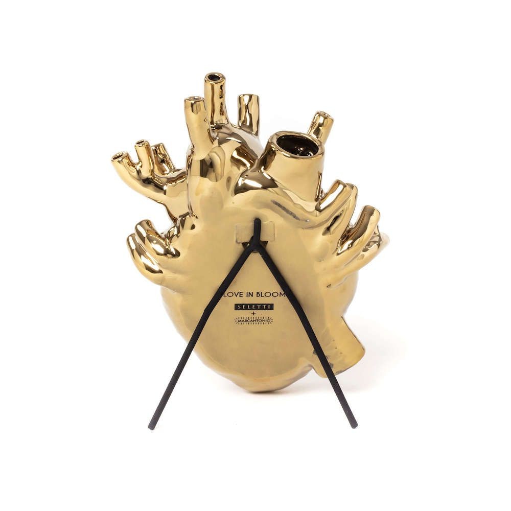 Seletti Love In Bloom Heart Vase - Gold Seletti £81.00 All Rooms product_features
