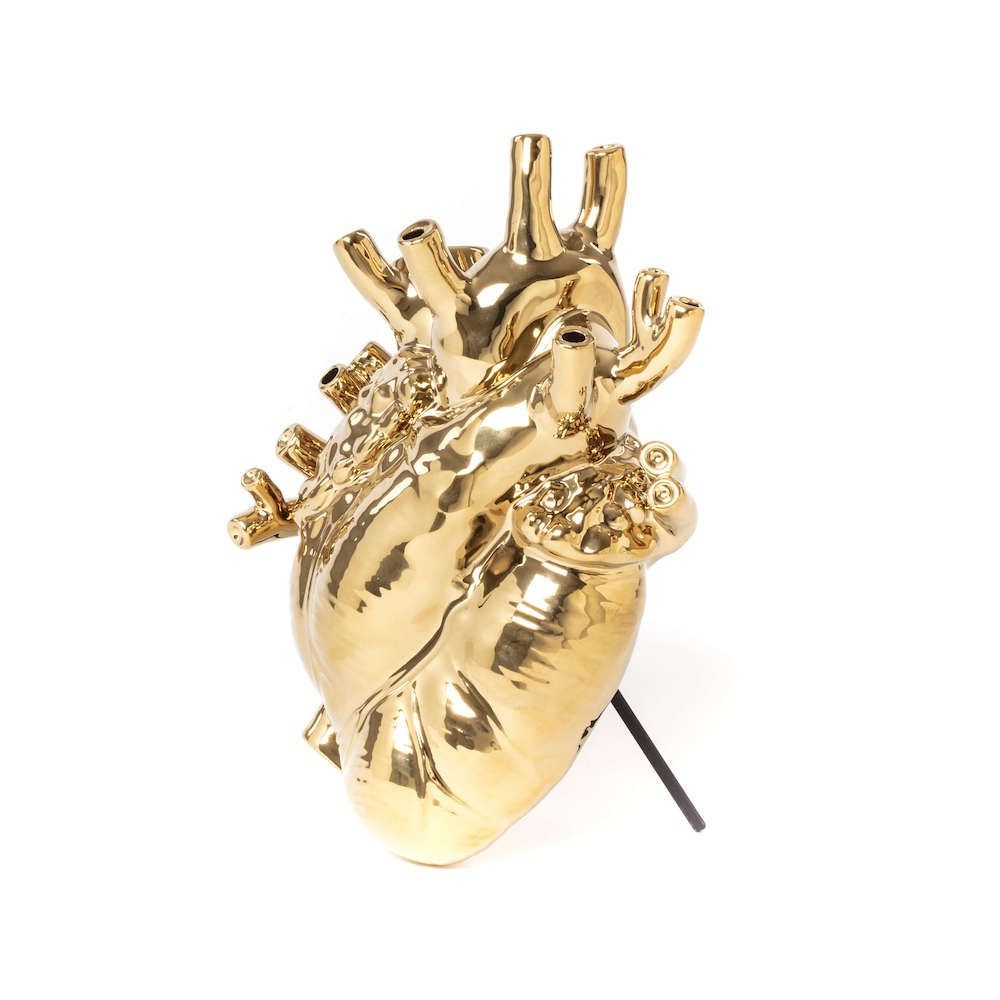 Seletti Love In Bloom Heart Vase - Gold Seletti £81.00 All Rooms product_features
