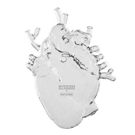 Seletti Love In Bloom Heart Vase - Glass Seletti  £98.00 Store UK, US, EU, AE,BE,CA,DK,FR,DE,IE,IT,MT,NL,NO,ES,SE