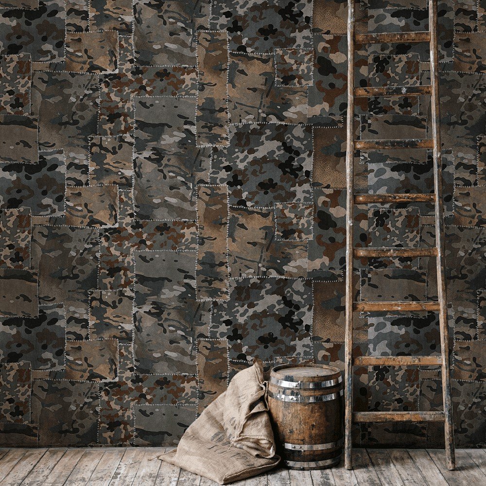 Mind The Gap Camo Wallpaper Wallpaper £201.00 All Rooms product_features