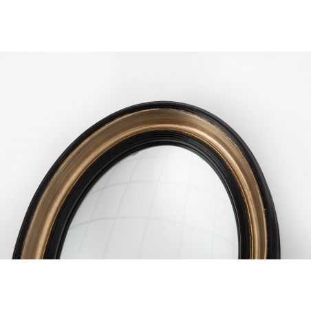 Porthole Mirror Black Gold, Large Porthole Mirror Uk
