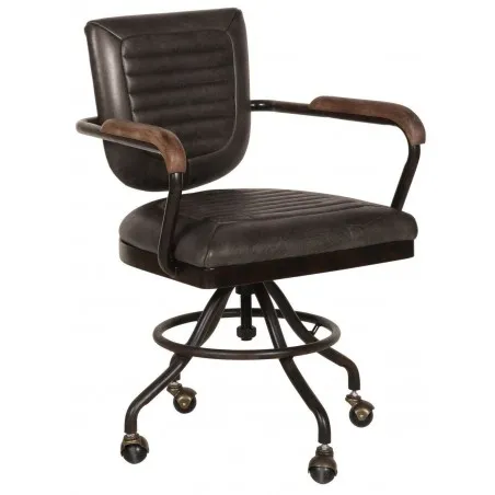Hudson Office Grey Leather Chair Smithers Industrial Furniture £495.00 Office Iron product_features