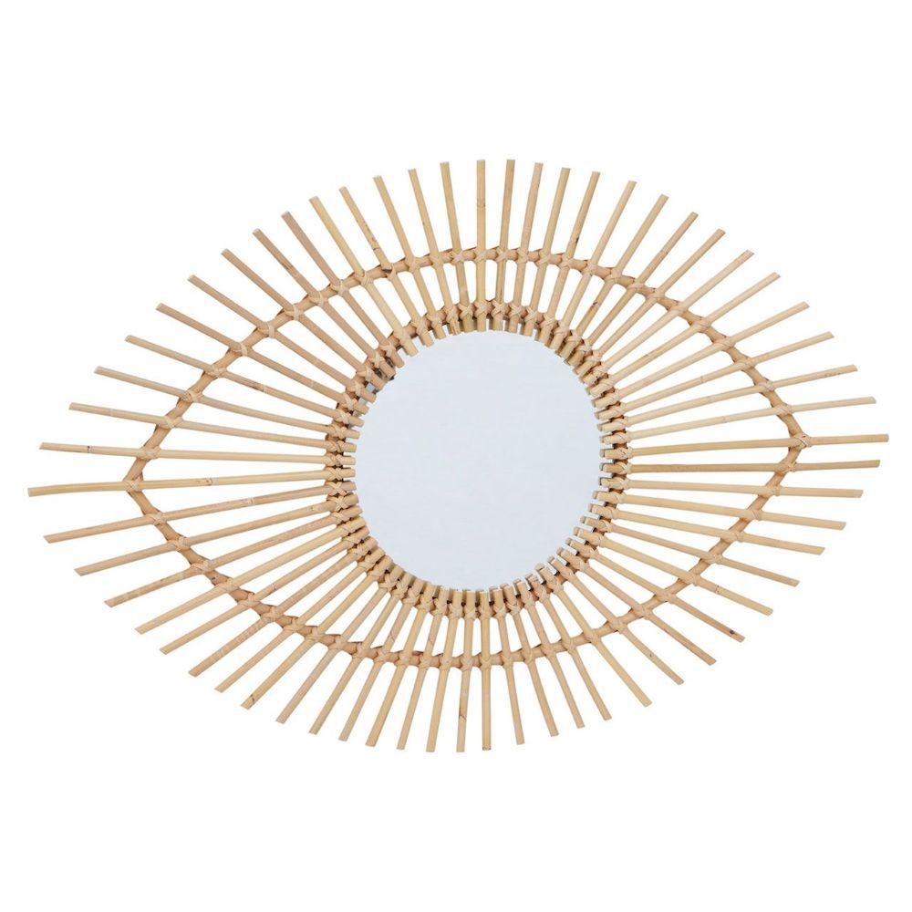 Rattan Eye Shaped Mirror Decorative Mirrors £90.00